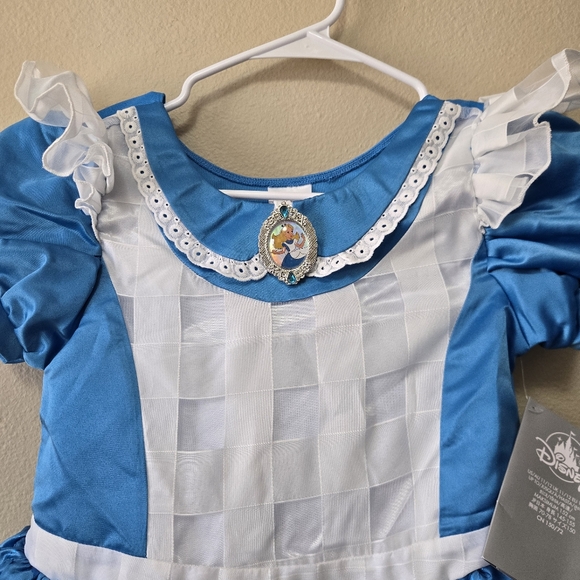DISNEY STORE Alice in Wonderland Costume Dress Blue Girls 11/12 NEW NWT - Picture 4 of 11